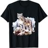 Snow Leopard Winter Mountain Big Cat Wildlife T-Shirt
