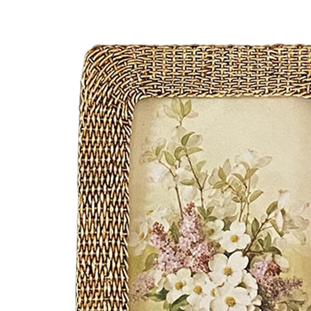 Nordic Style Photo Frame Home Decoration Display Holder Stand Embossed Gallery Resin Desktop