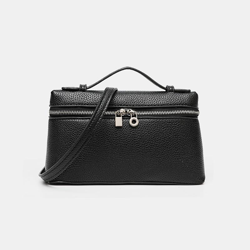 New Lunch Box Bag with One Shoulder, Crossbody and Hand-held Design Simple and Fashionable French Style Handbag