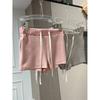Pantaloncini da Lounging a Righe da Donna Vita Elastica con Coulisse Casual Morbidi Pantaloncini per Dormire