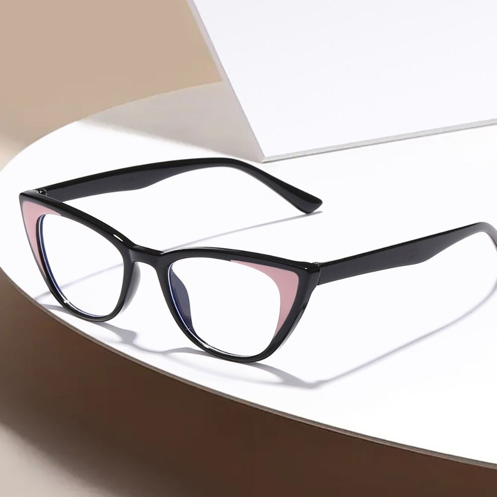 Plane Mirror Computer Glasses Frame Transparent Blocking Glasses Cat Eyes Eyewear  Women Men