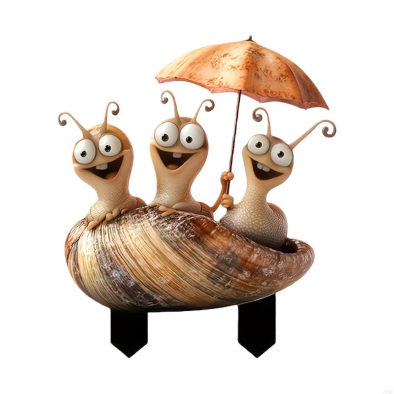 Acrylic Garden Floor Plug Creative Snail Statue Sculptures Multifunctional J0MC