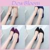 Spring Korean Style Pointed Toe Matte Slip On Shoes With Block Heel For Women