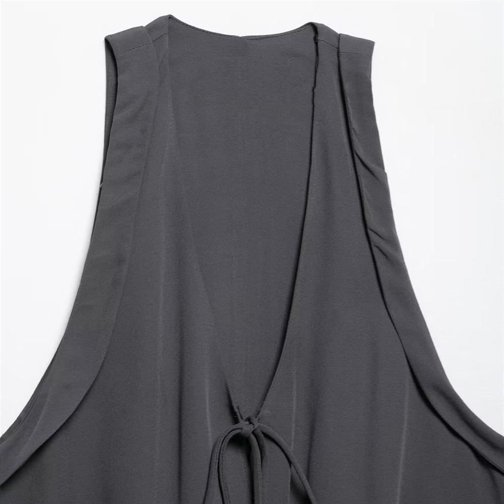 2025 Spring/Summer Women's Slim-Fit Bow-Decorated Vest Top