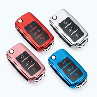 Autosleutelhoes Cover TPU Schokbestendig Waterdicht voor VW Volkswagen Polo Tiguan Passat B5 B6 B7 Golf 4 5 6 MK6 Jetta Lavida