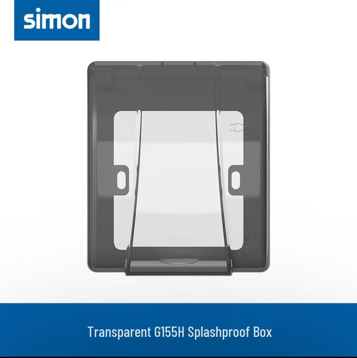

Панель розеток Simon Switch G155H Водонепроникна прозора кришка для ванної кімнати/туалету