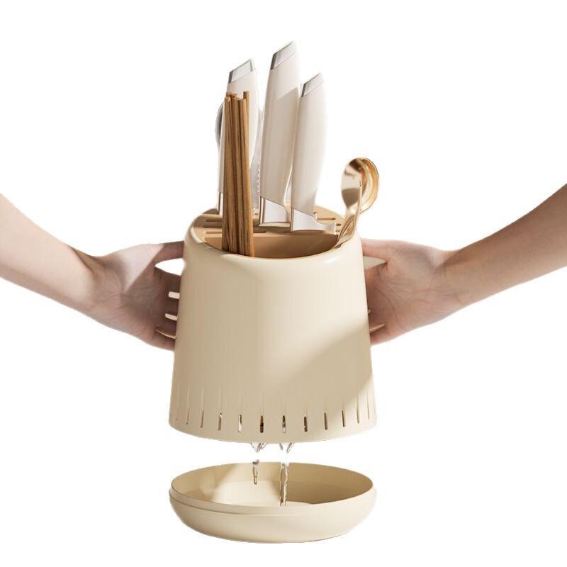 ZISIZ 360° Rotating Multifunctional Chopstick & Utensil Drainer