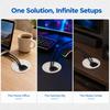 4pcs Zinc Alloy Cable Hole Cover 60mm Diameter Wire Cord Organizer Durable Desk Grommet  Office
