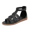 Außenhandel sommer neue einfache casual römischen sandalen offene spitze ferse flache sandalen frauen