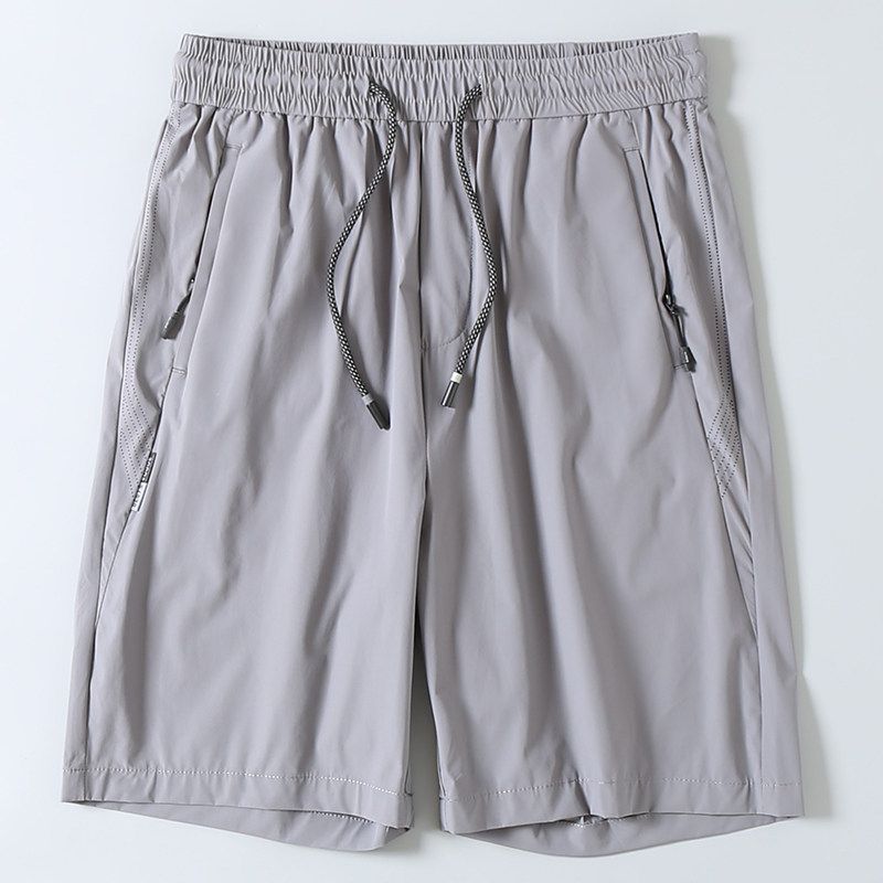 Export Company Factory Tail Single Ice Silk Elastic Breathable Beach Shorts Men's Summer All-Matching Casual Sports Fifth Pants