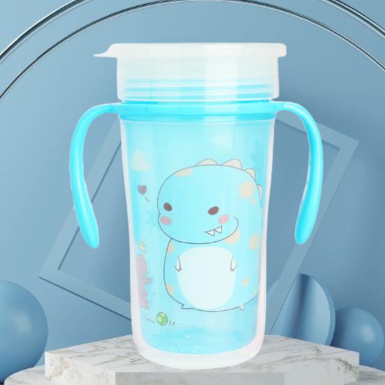 

Чашка для воды Yousheng с двойными ручками, большой диаметр, без BPA, детская мультяшная чашка-непроливайка, подарок на день рождения