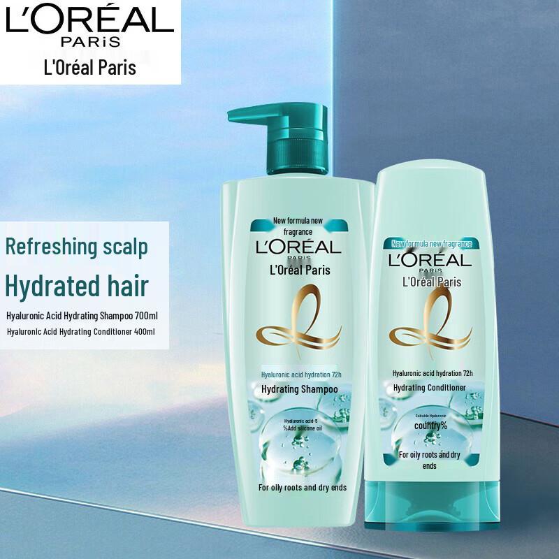

L Oréal Hyaluronic Acid Hydrating Silicone-Free Shampoo & Conditioner Set