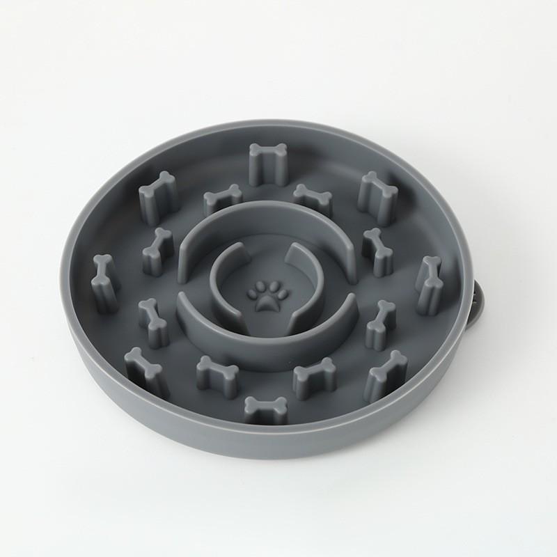 Silicone Slow Feeder Bowl Dogs Cats Non-Slip Circular Lick In Multiple Colors