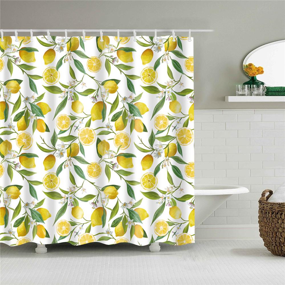 Colorful Trees Flower Palm Sunflower Bathroom Curtain Waterproof Polyester Shower Curtain Bath Curtain For Bathroom With Hooks