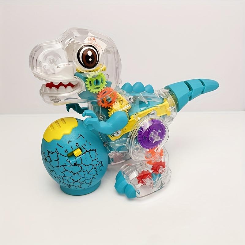 

Прозрачная игрушка-динозавр с разноцветными светодиодными огнями, музыкой и функцией автоматического рулевого управления, пластик, подходит для возраста 3-6 лет, батарейки в комплект не входят зелёный