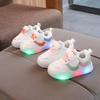 2025 Light-Up Korean Style Children's Skate Shoes for Boys & Girls - White, Perfect for Spring/Autumn