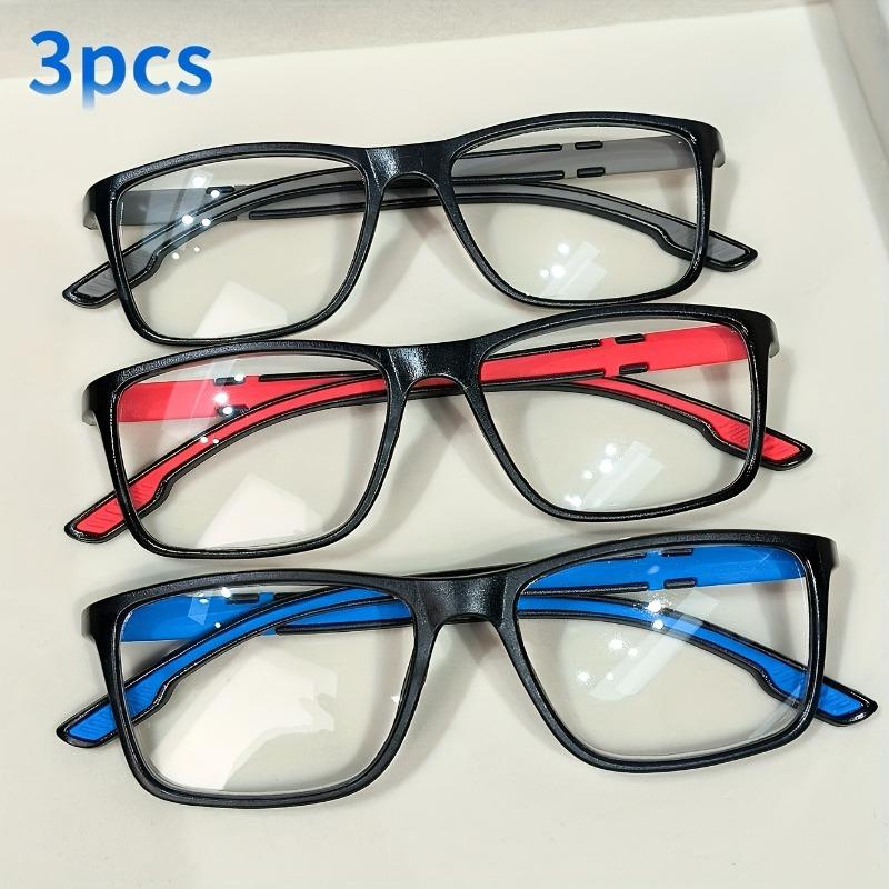 

3 пары очков для чтения с прямоугольными оправами черного, красного, оранжевого и синего цветов для мужчин и женщин, от +1.0 до +4.0 диоптрий 4