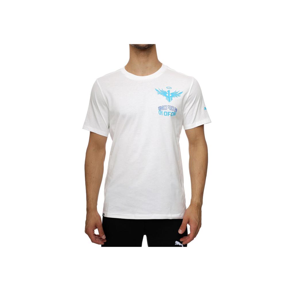 PUMA Mb One Of One Tee With Graphic Print Men Tops White 538005-01
