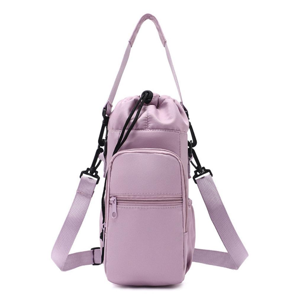 

Adjustable Strap Thermos Cup Sleeve Insulated Crossbody Phone Pocket Lightweight Universal Water Bottle Bag фіолетовий