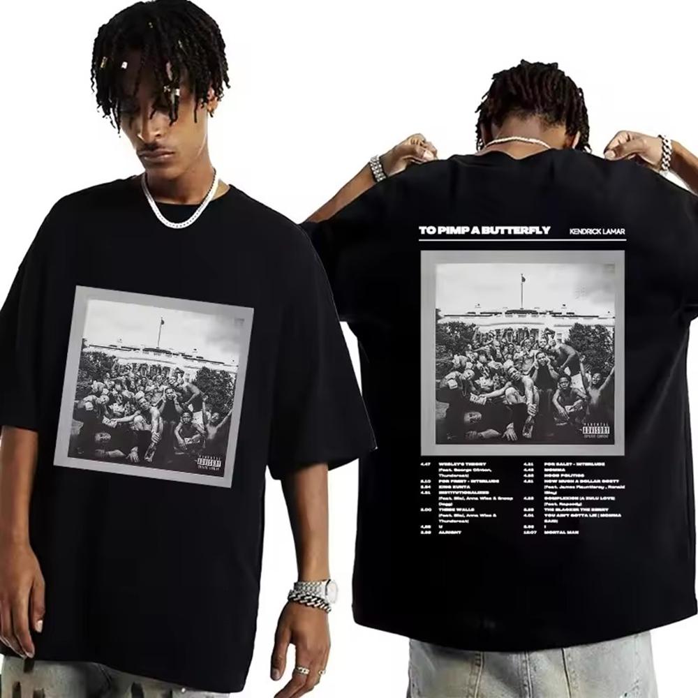 Rap Singer Kendrick Lamar Good Kid Tshirt 2025 Summer Mens Womens Short Sleeved Round Neck Printed Tshirt Mens Clothing