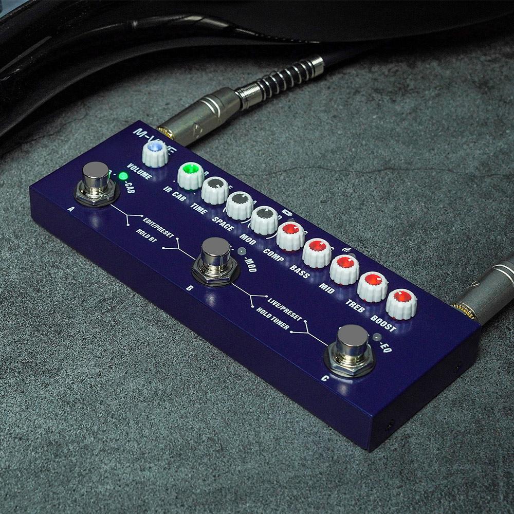 M-vave Cube BABY Multi Effect Pedal for Electric Guitar/Bass/Acoustic Guitar 8 IR Cabinets Simulation M-vave Rechargeable Pedals