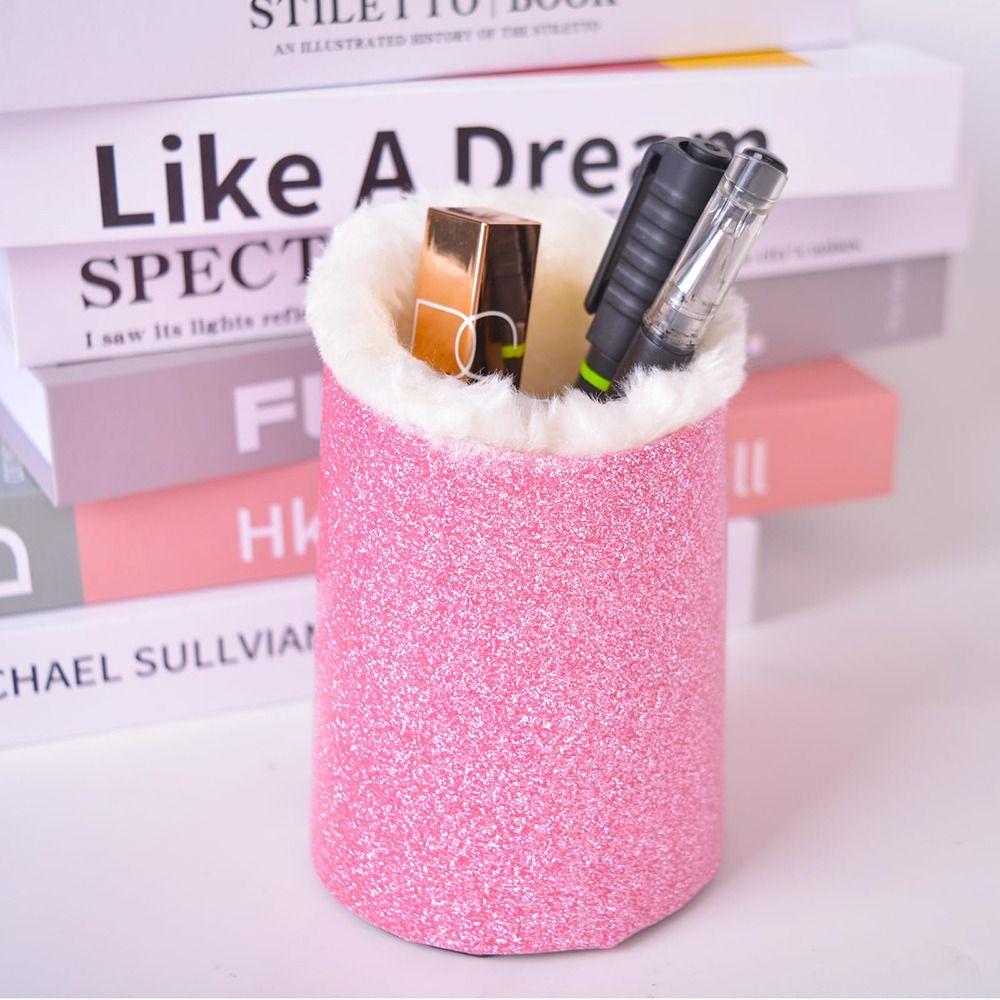 Plush Lined Glasses Stand Case PU Leather Pattern Glasses Storage Organizer  for Desk Nightstand