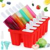 Popsicle Molds Silicone Ice Pop Molds BPA Free Popsicle Mold with Silicone Funnel and Cleaning Brush Popsicle Holders Ice Tray