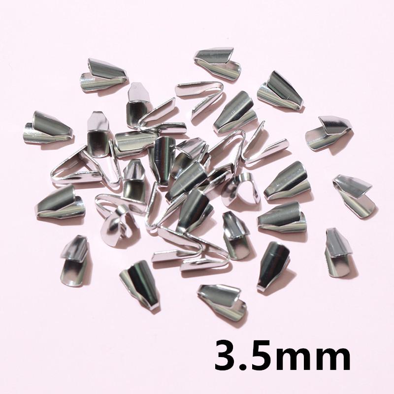 200 Pcs Stainless Steel Edge Binding Tongue Clasps for DIY Necklace & Bracelet Making