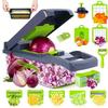 Multifunctional Vegetable Chopper Slicer Grater, Potato Slicer Shredder, Kitchen Cutter for Onion, Carrot, Cheese, Small Compact Tool