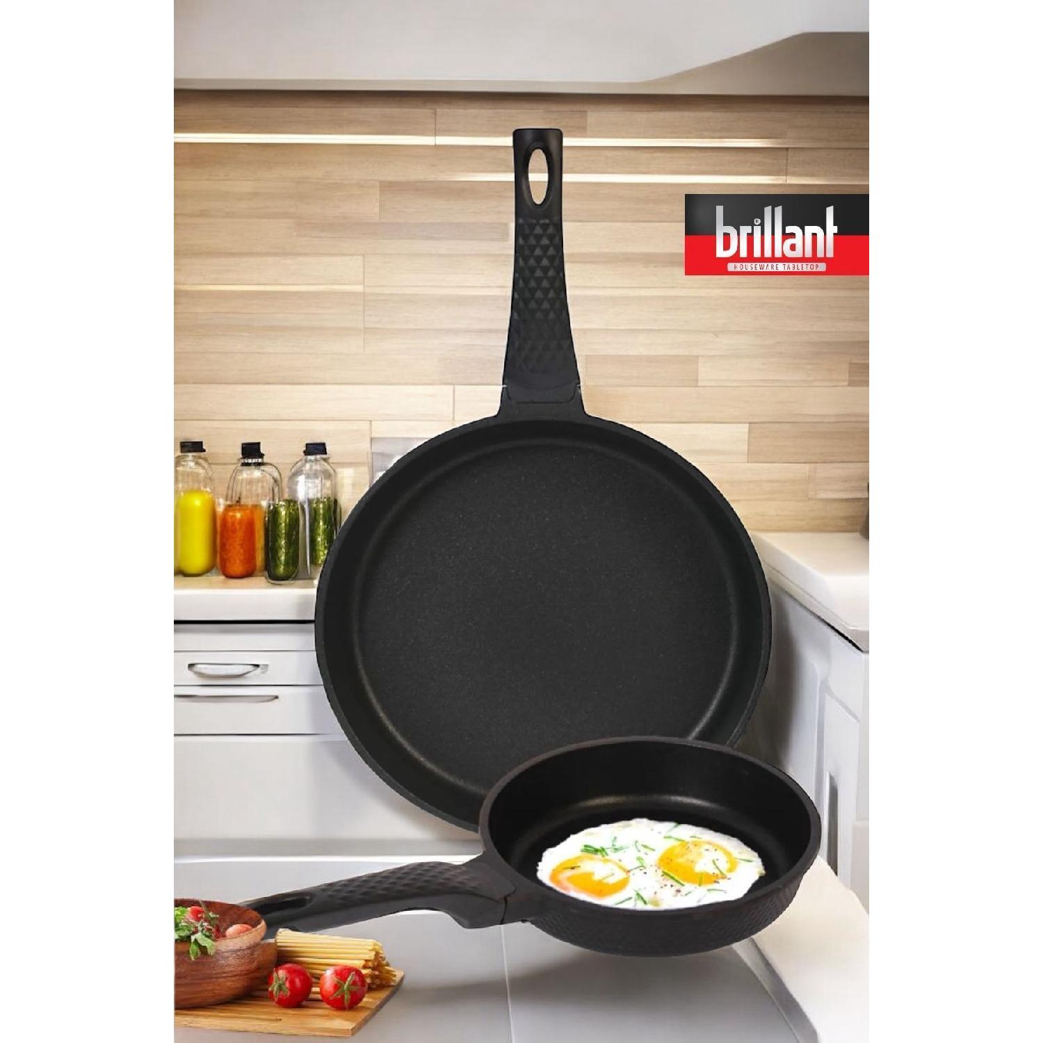 

Luxury 2-piece Cast Iron Pan Set 20/28 Cm Frying Granite Pan Set