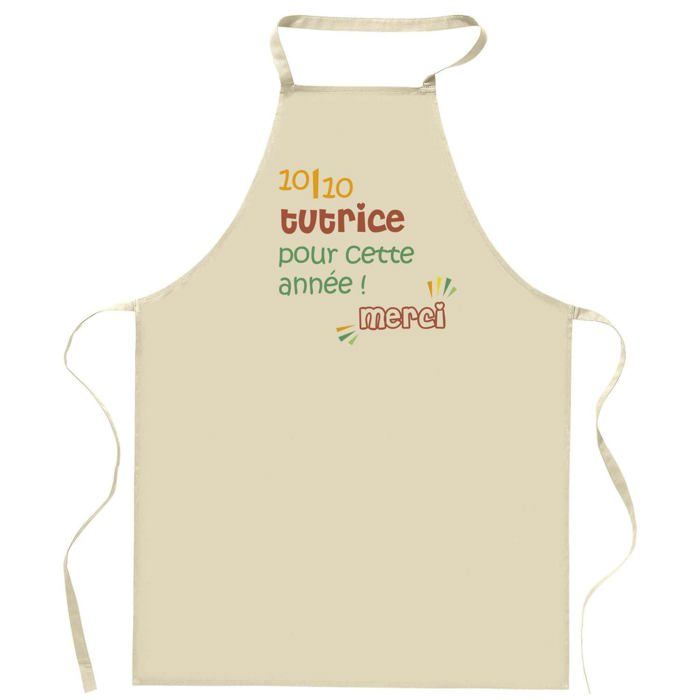 Tablier de cuisine - Planetee Tutrice 10-10 - Impression bretonne - Coton épais - Liens ajustables