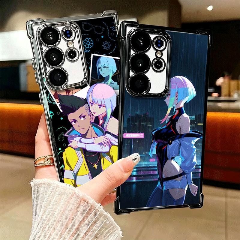 E-Edgerunners Anime Lucy Weiche Handyhülle Für Samsung Galaxy S26 Ultra S25 Edge S24 FE S23 Plus S22 S21 + S20 Galvanisiert Anti-Fall F