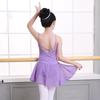 Children's Ballet Costume: Chiffon Princess Skirt with Crossed Suspenders and Open Crotch Bodysuit