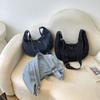 Schoolbag1011 new denim retro versatile simple large capacity commuter casual fashion messenger bag shoulder bag women's bag