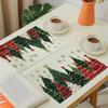 Christmas Placemats Table Decoration Linen Printed Holiday Placemats Insulation Mats Kitchen Home Napkins