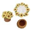 Mini Daisy Crochet Coasters Washable Flora Cup Pads New Bouquet Coaster  Home Decoration