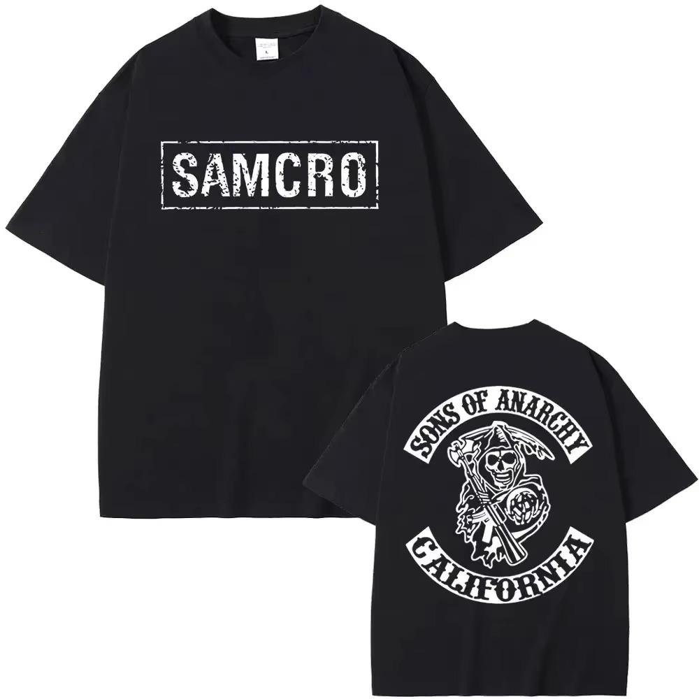Sons of Anarchy SAMCRO Men  T-shirt Luxury Brand Fashion Big Size Top Casual Short Sleeve Streetwear New Arrival Tee S-4XL