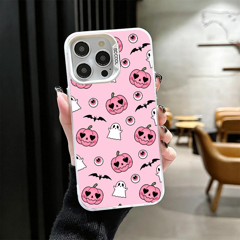 Pink Style Skull Witch Shockproof Phone Case for iPhone 17 Air 16 16E 15 Pro Max 14 Plus 13 Mini 12 Back Cover Anti Fall Fundas
