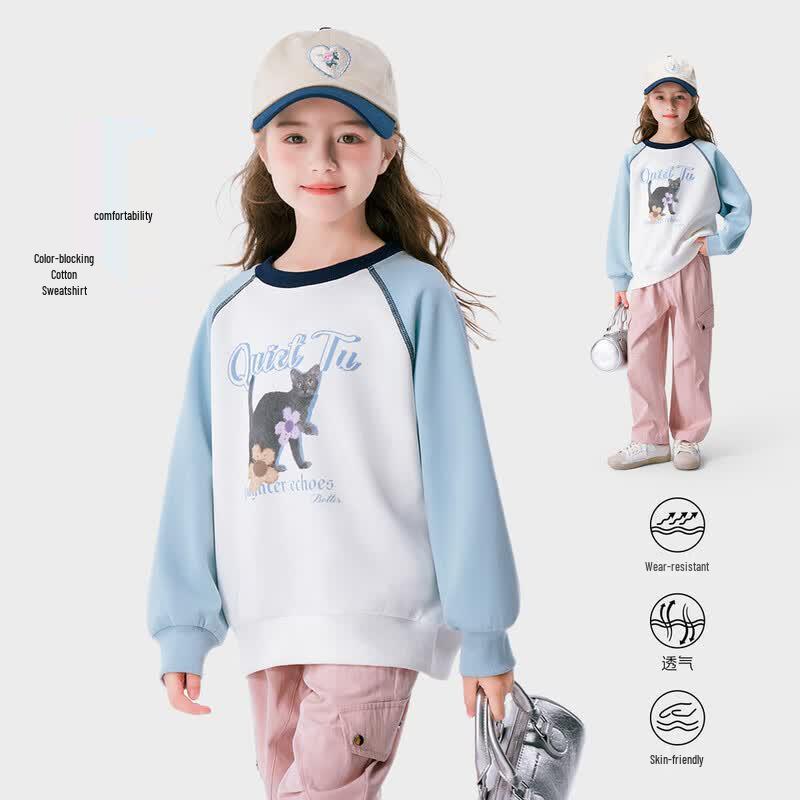 Tutu Little Elephant Girls Cartoon Print Sweatshirt 130