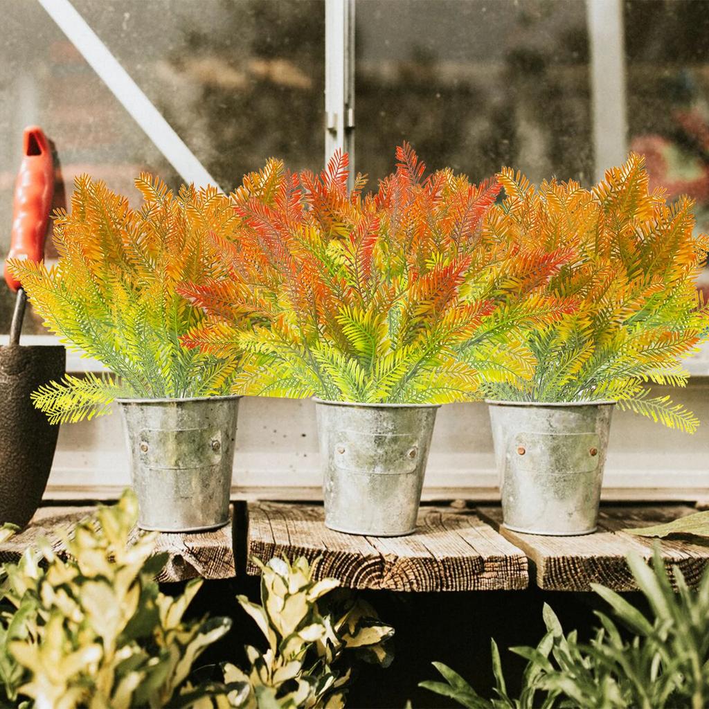 7-Fork Small Persian Grass 20pcs Artificial Plants Autumn Outdoor Courtyard Decor Simulation Flowers Home Flower Arrangement