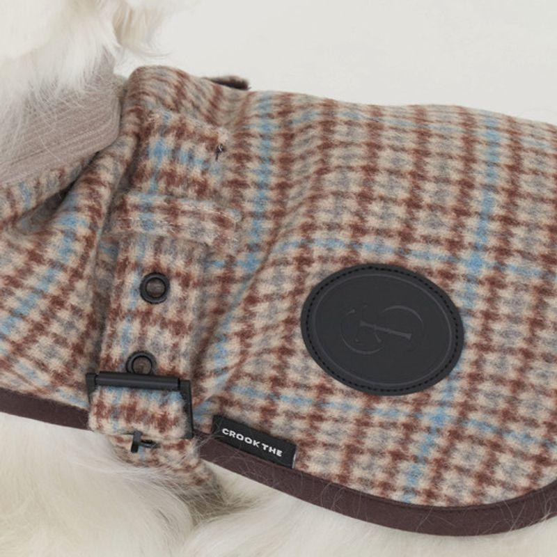 CROOKTHECHIHUAHUA Wool classic buckle jacket - oat pale blue