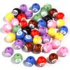 10/50Pcs Colorful Billiards Shape Round Beads Loose Spacer Acrylic Beads For DIY Bracelet Keychain Jewelry Making Accessories
