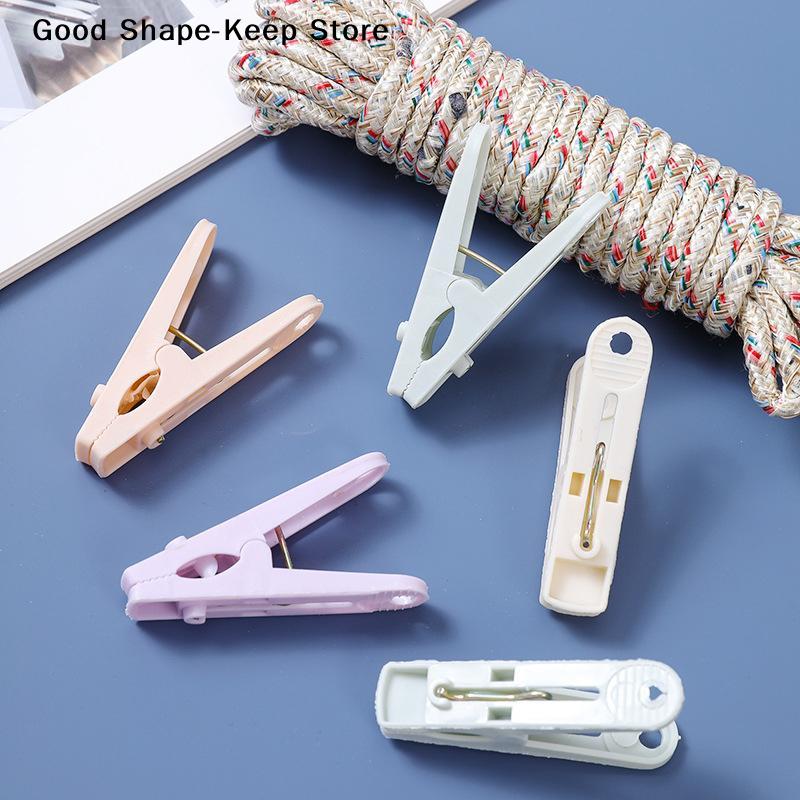 12-Clip Clothesline Colorful Drying Clips Multifunctional Windproof Clothesline Convenient clothes clip clothesline accessories