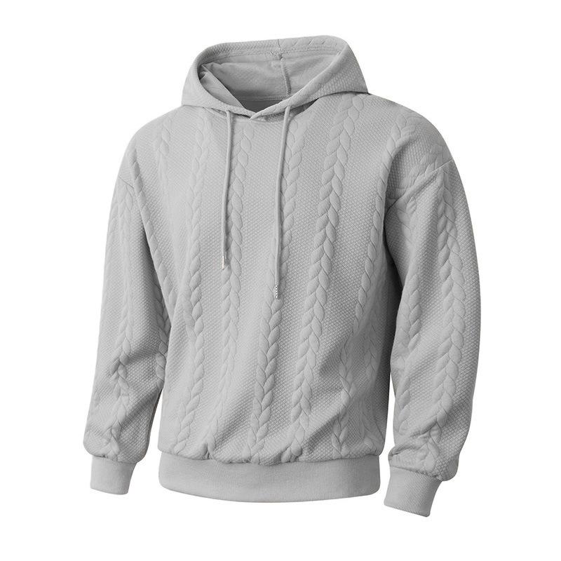 Men's Solid Color Hoodie Casual Fashion Hooded Sweatshirt Versatile Long Sleeve Tops for Men, Multiple Colors Available