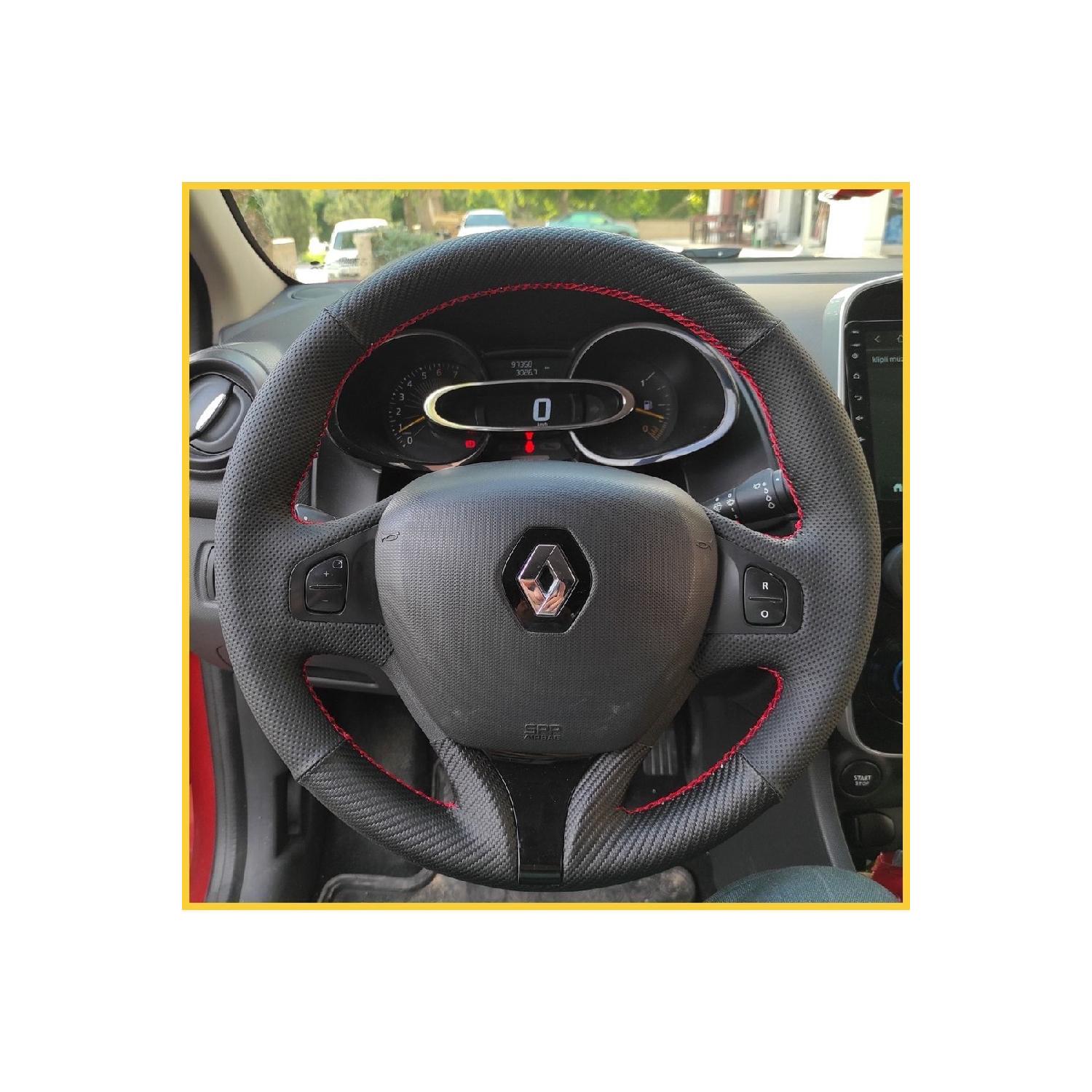 

Renault Clio 4 Phase 1 2014-2017 Чехол на рулевое колесо для конкретного автомобиля (подтвердите с помощью рулевого колеса вашего автомобиля)
