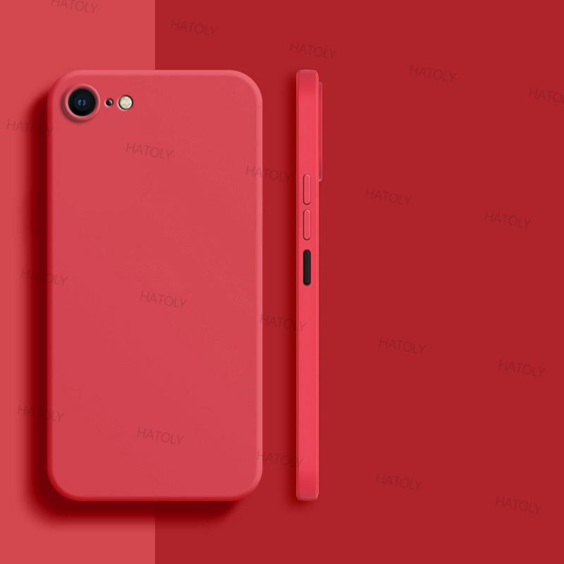 Für iPhone SE 2020 Hülle iPhone 7 8 SE 2020 2022 Hülle Original Stoßfeste Flüssigsilikon-Telefonrückseite für iPhone SE 2020