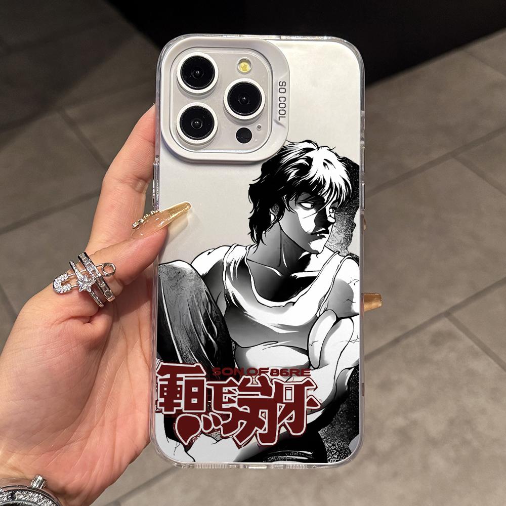 Anime Hanmas Baki Phone Case for Samsung Galaxy A56 A55 A54 A53 A52 A26 A17 A16 A12 A07 A06 4G 5G Silver Hard Cover