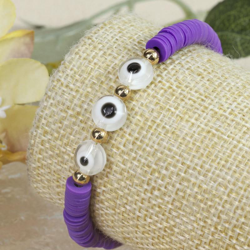 Evil Eye Crystal Beaded Adjustable Bracelet for Boys & Girls