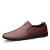Fashion Fashion Men's Casual Shoes Genuine Leather Men Slip-on Flats Light Comfortable Driving Loafers Moccasins Men Party Wedding Shoes