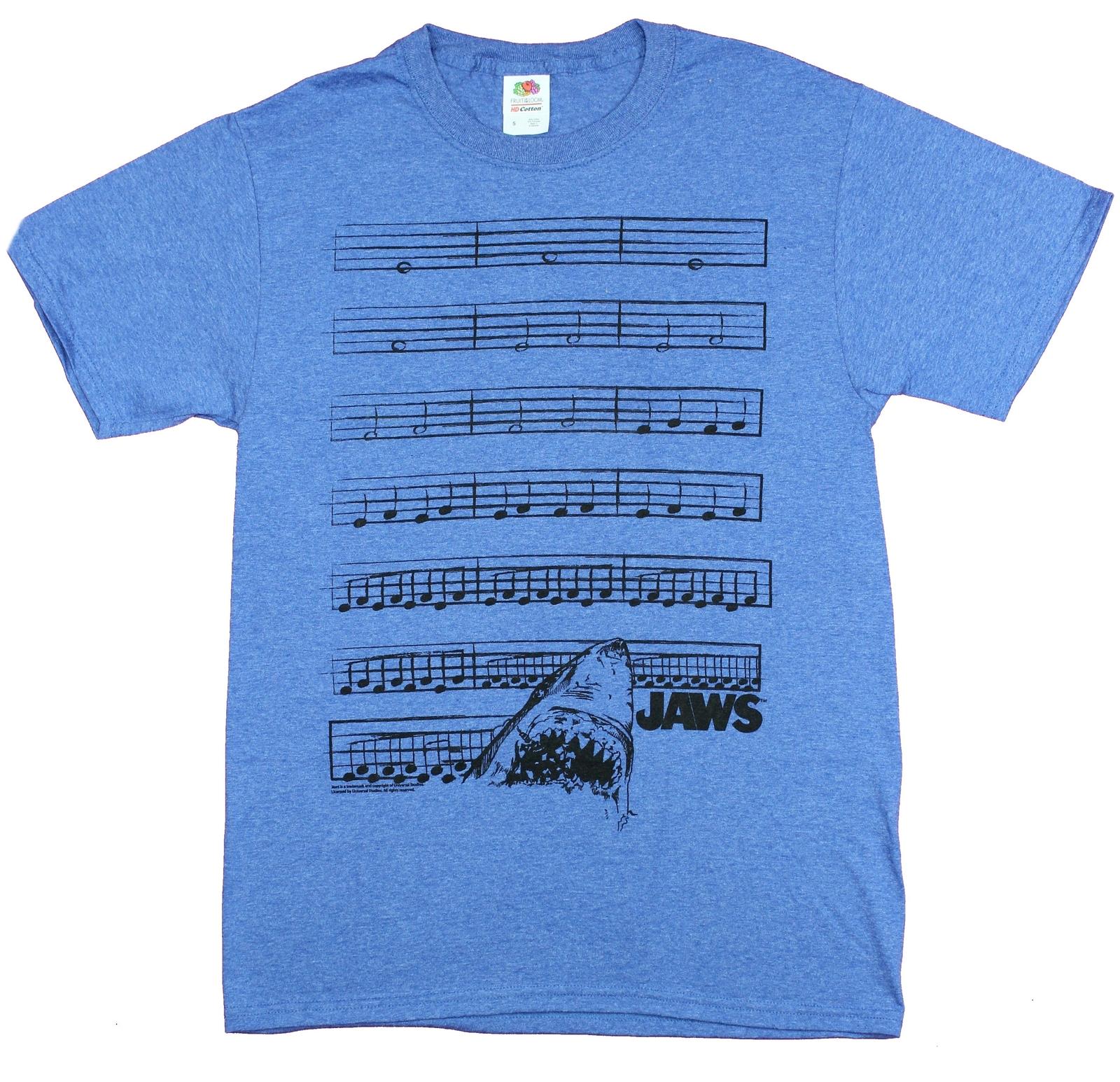 Jaws Adult New T-Shirt - Dun Dun Dun Dun Music Pic XXXXL